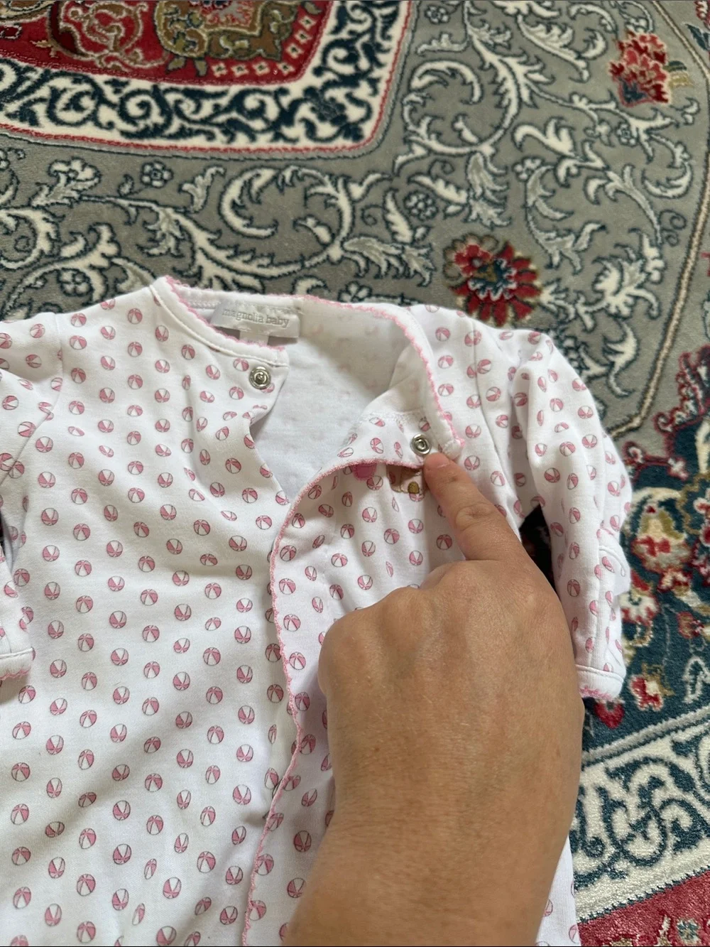 Magnolia Pink Printed Footed One-Piece